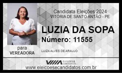 Candidato LUZIA DA SOPA 2024 - VITÓRIA DE SANTO ANTÃO - Eleições