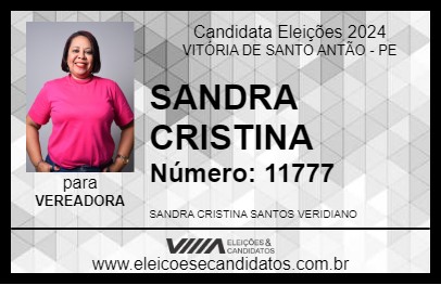 Candidato SANDRA CRISTINA 2024 - VITÓRIA DE SANTO ANTÃO - Eleições