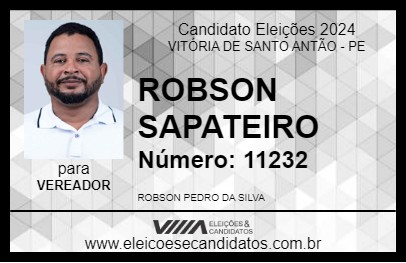 Candidato ROBSON SAPATEIRO 2024 - VITÓRIA DE SANTO ANTÃO - Eleições