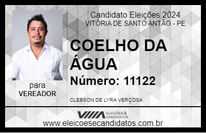 Candidato COELHO DA ÁGUA 2024 - VITÓRIA DE SANTO ANTÃO - Eleições