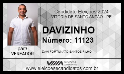 Candidato DAVIZINHO 2024 - VITÓRIA DE SANTO ANTÃO - Eleições