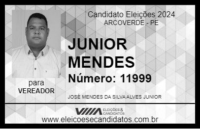 Candidato JUNIOR MENDES 2024 - ARCOVERDE - Eleições