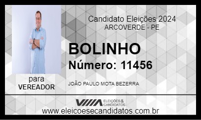 Candidato BOLINHO 2024 - ARCOVERDE - Eleições