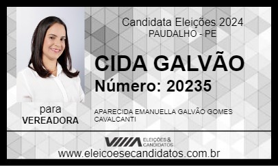 Candidato CIDA GALVÃO 2024 - PAUDALHO - Eleições