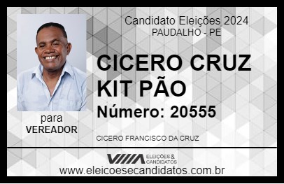 Candidato CICERO CRUZ KIT PÃO 2024 - PAUDALHO - Eleições