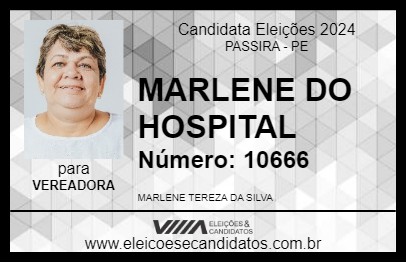 Candidato MARLENE DO HOSPITAL 2024 - PASSIRA - Eleições