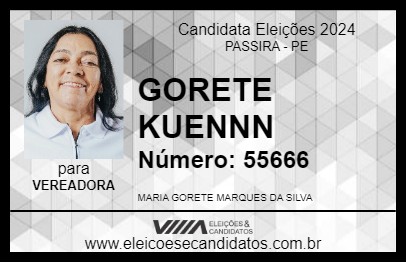 Candidato GORETE KUENNN 2024 - PASSIRA - Eleições