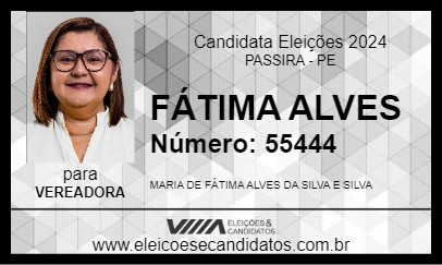 Candidato FÁTIMA ALVES 2024 - PASSIRA - Eleições