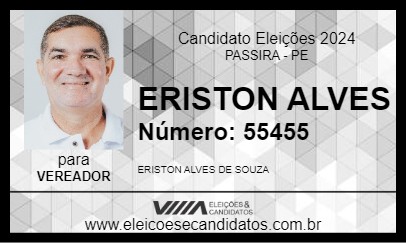 Candidato ERISTON ALVES 2024 - PASSIRA - Eleições