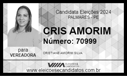 Candidato CRIS AMORIM 2024 - PALMARES - Eleições