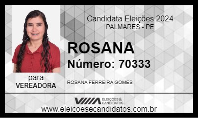 Candidato ROSANA 2024 - PALMARES - Eleições