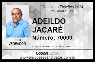 Candidato ADEILDO JACARÉ 2024 - PALMARES - Eleições