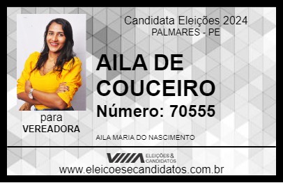 Candidato AILA DE COUCEIRO 2024 - PALMARES - Eleições