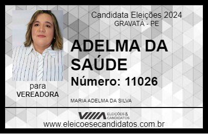 Candidato ADELMA DA SAÚDE 2024 - GRAVATÁ - Eleições