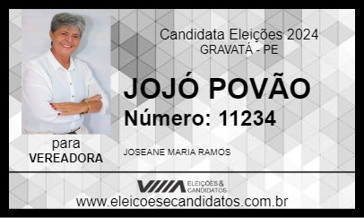 Candidato JOJÓ POVÃO 2024 - GRAVATÁ - Eleições