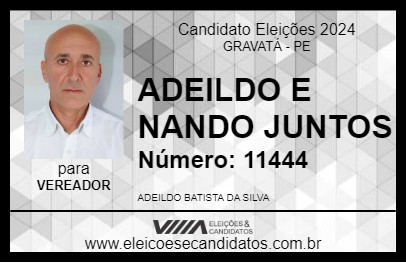 Candidato ADEILDO 2024 - GRAVATÁ - Eleições