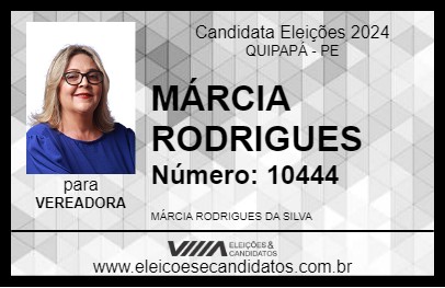 Candidato MÁRCIA RODRIGUES 2024 - QUIPAPÁ - Eleições