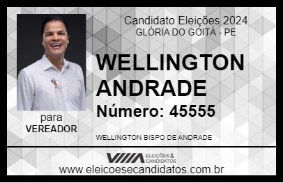 Candidato WELLINGTON ANDRADE 2024 - GLÓRIA DO GOITÁ - Eleições