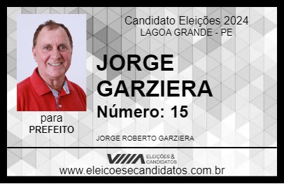 Candidato JORGE GARZIERA 2024 - LAGOA GRANDE - Eleições