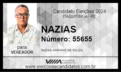 Candidato NAZIAS 2024 - ITAQUITINGA - Eleições