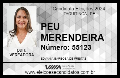 Candidato PEU MERENDEIRA 2024 - ITAQUITINGA - Eleições