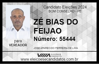 Candidato ZÉ BIAS DO FEIJAO 2024 - BOM CONSELHO - Eleições