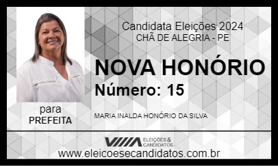 Candidato NOVA HONÓRIO 2024 - CHÃ DE ALEGRIA - Eleições