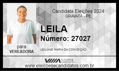 Candidato LEILA 2024 - GRAVATÁ - Eleições