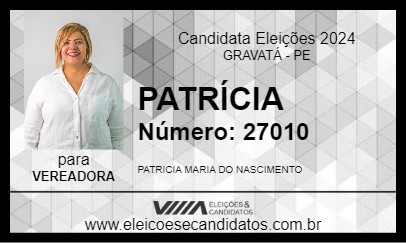 Candidato PATRÍCIA 2024 - GRAVATÁ - Eleições