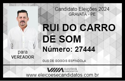 Candidato RUY DO CARRO DE SOM 2024 - GRAVATÁ - Eleições