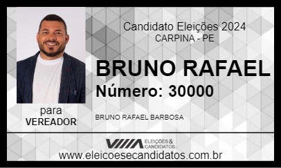 Candidato BRUNO RAFAEL 2024 - CARPINA - Eleições