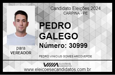 Candidato PEDRO GALEGO 2024 - CARPINA - Eleições