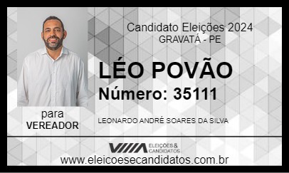 Candidato LÉO POVÃO 2024 - GRAVATÁ - Eleições