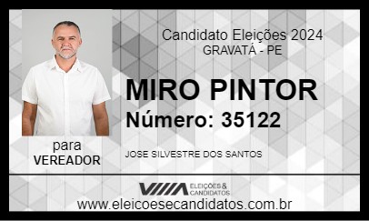 Candidato MIRO PINTOR 2024 - GRAVATÁ - Eleições