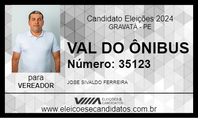 Candidato VAL DO ÔNIBUS 2024 - GRAVATÁ - Eleições