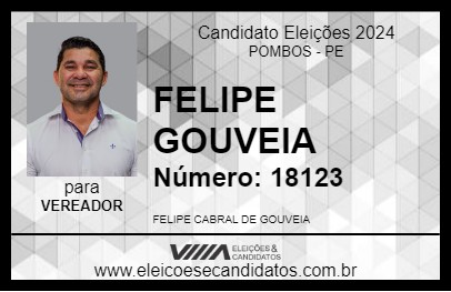 Candidato FELIPE GOUVEIA 2024 - POMBOS - Eleições