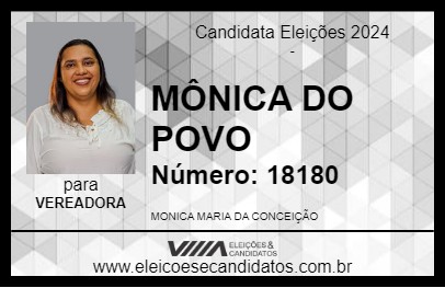 Candidato MÔNICA DO POVO 2024 - POMBOS - Eleições