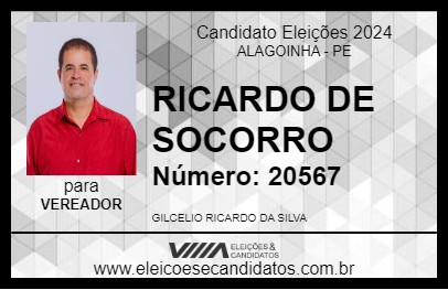 Candidato RICARDO DE SOCORRO 2024 - ALAGOINHA - Eleições