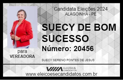 Candidato SUECY DE BOM SUCESSO 2024 - ALAGOINHA - Eleições