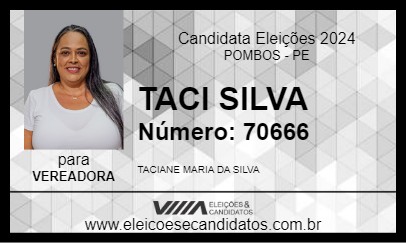 Candidato TACI SILVA 2024 - POMBOS - Eleições