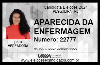 Candidato APARECIDA DA ENFERMAGEM 2024 - PESQUEIRA - Eleições