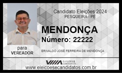 Candidato MENDONÇA 2024 - PESQUEIRA - Eleições