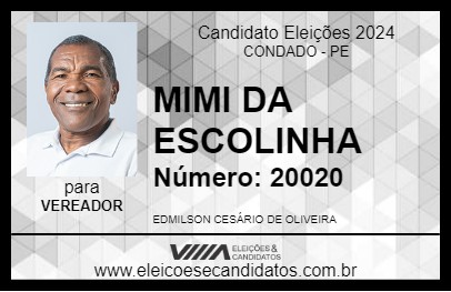 Candidato MIMI DA ESCOLINHA 2024 - CONDADO - Eleições