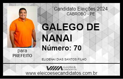 Candidato GALEGO DE NANAI 2024 - CABROBÓ - Eleições