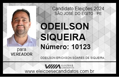 Candidato ODEILSON SIQUEIRA 2024 - SÃO JOSÉ DO EGITO - Eleições