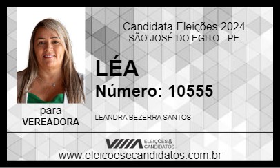 Candidato LÉA 2024 - SÃO JOSÉ DO EGITO - Eleições