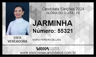 Candidato JARMINHA 2024 - GLÓRIA DO GOITÁ - Eleições