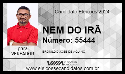 Candidato NEM DO IRÃ 2024 - GLÓRIA DO GOITÁ - Eleições