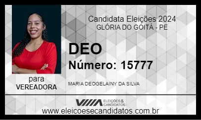 Candidato DEO 2024 - GLÓRIA DO GOITÁ - Eleições