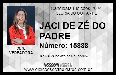 Candidato JACI DE ZÉ DO  PADRE 2024 - GLÓRIA DO GOITÁ - Eleições